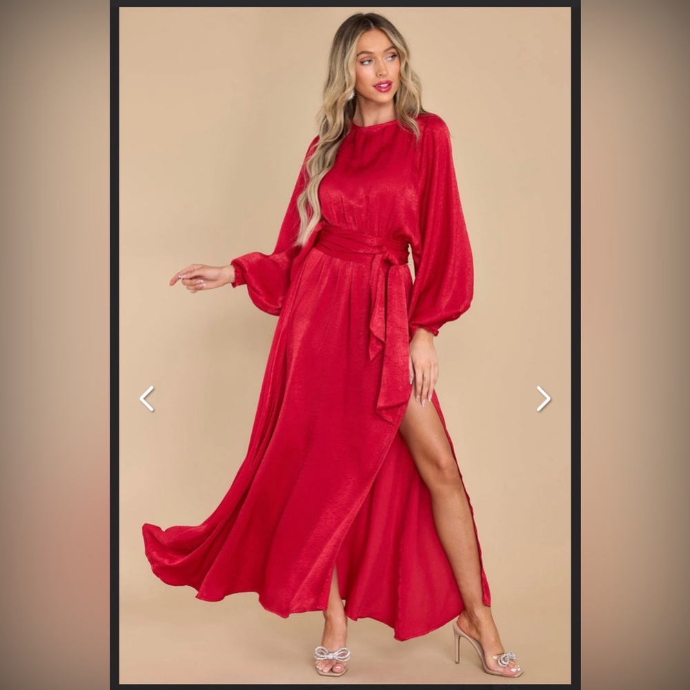 NWT Red Dress Boutique | Like A Princess Red Maxi Dress Size S